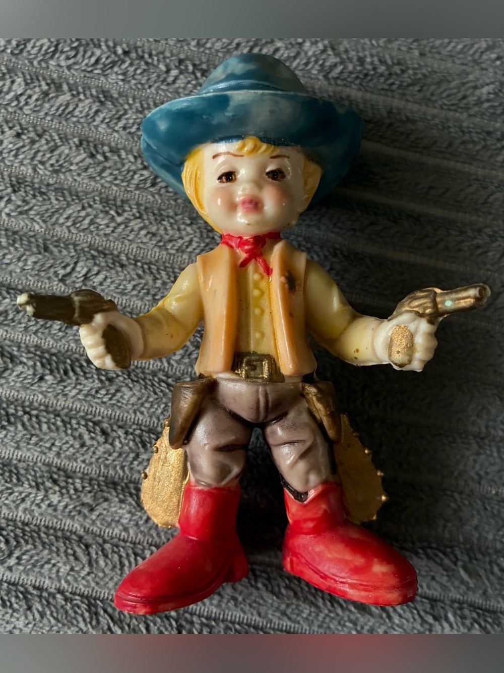 Vintage Cowboy Action Figure MCM 10c Store Plastic Boy